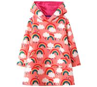 Baogaier Ragazza Felpa con Cappuccio Bambina Rosa Arcobaleno Vestito Manica Lunga Abito Cotone Pullover Abiti Primavera Autunno Invernali Maglione Top T-Shirt Tunica 6-7 Anni