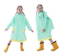 Baogaier Ragazze Impermeabile Tuta Pioggia Antipioggia con Cappuccio Verd Sirena Bambina Bambino Giacca Impermeabili Pantaloni Mantellina Tute Portatile Sportivo Jogging Ragazza Bambini Bimba 4-6 Anni