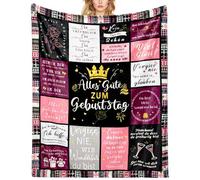 Baogaier Regalo Compleanno per Donna, Flanella Coperta, Divertente Regalo di Compleanno, Decorazione, Utile Regalo di compleanno per mamma, ragazza, moglie, fidanzata, sorella, collega, 150x130cm