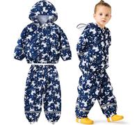 Baogaier Tuta Impermeabile Bambina, Leggero Fodera in Rete Antipioggia Giacca & Pantaloni Impermeabili 2 Pezzi Set, Bambini Pioggia Completo Abbigliamento per Ragazze 2-3 anni, Unicorno Rosa
