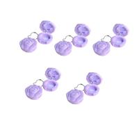 baojielai 10 contenitori ricaricabili per rossetto, a forma di rosa, design a prova di perdite, contenitori portatili per cosmetici da viaggio, Viola, as the pic show