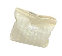 baojielai Beauty case ergonomico con fiocchi di grande capacità, da viaggio, per cosmetici e articoli da toeletta organizzati, per donne e ragazze, Giallo, as the pic show