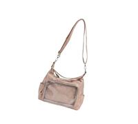 baojielai Borsa a tracolla trasparente vintage per le donne PU Retro Casual Crossbody Bag Borsa a tracolla spaziosa interna Satchel, cachi, as the pic show