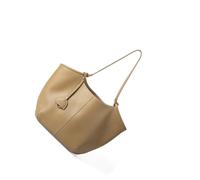 baojielai Elegante borsa a tracolla in poliuretano, borsa a secchiello spaziosa per uso pratico e alla moda in varie occasioni, cachi, as the pic show