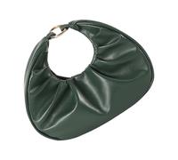 baojielai Elegante borsa plissettata da donna in pelle PU con manico superiore, borsa per pendolari per riunioni di lavoro e viaggi casual, Verde, as the pic show