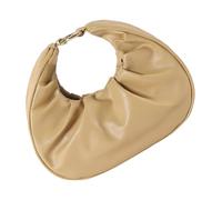 baojielai Elegante borsa plissettata da donna in pelle PU con manico superiore, borsa per pendolari per riunioni di lavoro e viaggi casual, cachi, as the pic show