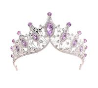 baojielai Elegante fascia a corona grande per spettacoli e compleanni con materiali in lega resistenti e cristalli eleganti, as the pic show, lega, Nessuna pietra preziosa
