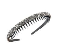 baojielai Fascia per capelli con strass, antiscivolo, con cristalli, pettine, alla moda, per donne e ragazze, lavaggio del viso, uso quotidiano