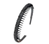 baojielai Fascia per capelli con strass, antiscivolo, con cristalli, pettine, alla moda, per donne e ragazze, lavaggio del viso, uso quotidiano