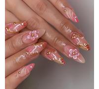 baojielai La mandorla floreale ha modellato i materiali francesi dell'ABS di progettazione dei chiodi falsi non gli strumenti necessari per usura senza sforzo