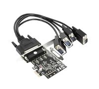 baojielai Scheda adattatore PCIe a 4 porte con cavo per computer a slot basso