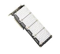 baojielai Scheda di espansione da disco solido NVMe SFF8639 a 4 slot PCIe X16, conversione interna per PC con schema di dissipazione del calore
