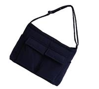 baojielai Spalla pratica leggera di progettazione di colore solido della borsa a tracolla della tela Carryall interni spaziosi per l'essenziale quotidiano, Blu, 44x32cm