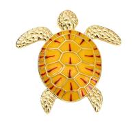 baojielai Spilla a forma di tartaruga in lega, facile da usare, design confortevole, per pelli sensibili, uso quotidiano, evento formale, 5.6x5.4cm, Metallo, Nessuna pietra preziosa