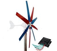 BAOJUHUIKANG 220v,14000W Piccolo generatore di Turbine eoliche AC 12Volt, Turbine eoliche Mulino a Vento a 8 Pale Industriale a energia Chiara (con Controller di Caricabatterie)