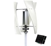 BAOJUHUIKANG 220V, Generatore Eolico a 3 Pale a Basso Rumore 12V 24V 48V, Set generatore turbina eolica da 10000W ad ASSE Verticale, per Uso Domestico (con Controller)