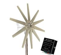 BAOJUHUIKANG 220V, Generatore Eolico a ASSE Verticale a 10 Lame 12000W 12V-220V con Controllore MPPT, Basso Rumore, Avvio a Bassa velocità del Vento