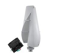 BAOJUHUIKANG 220v, Kit generatore Eolico Verticale efficiente e Silenzioso, 1500W 12V 24V 48V, Turbine eoliche a 2 Pale con Kit Controller MPPT per Illuminazione Stradale e sistemi ibridi Domestici