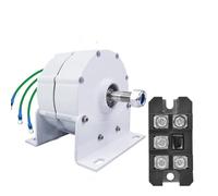 BAOJUHUIKANG 24V, Generatore a Magnete Permanente a Bassa velocità di 500RPM, 12000W 12V-220V Alternatori AC trifase Fai-da-Te Senza Ingranaggi per turbina eolica turbina eolica (con Base)