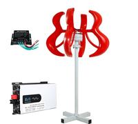 BAOJUHUIKANG 24v, Generatore Eolico da 6000W, Kit Generatore Eolico a 5 Pale ad ASSE Verticale 12V-220V con Controller di Carica Generatore Eolico a Energia Libera