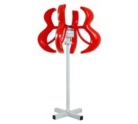 BAOJUHUIKANG 24V,Turbina Eolica ad ASSE Verticale da 10000W, Mulino a Vento a 5 Pale per Energia Libera, Generatore Eolico da 12V 24V 48V con Regolatore di Carica