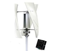 BAOJUHUIKANG 48v, Generatore Eolico 12V 24V 48V con Controller di Carica Ibrido MPPT, Turbina Eolica Verticale Silenziosa a 3 Pale per Uso Domestico in Fattoria (2000W)