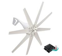 BAOJUHUIKANG 48V, Generatore Eolico da 14000W DC 12V/24V/48V/220V, Kit turbina eolica a 8 Pale con Controller, generatore a Magnete Permanente trifase AC