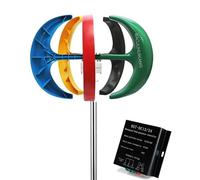 BAOJUHUIKANG 48V, Turbina Eolica ad ASSE Verticale 12V/24V/48V 1000W-3000W, Turbina Eolica Verticale a Magneti Permanenti Senza Rumore (con Controller)