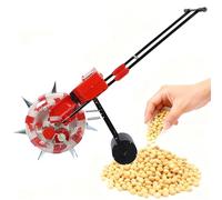 BAOJUHUIKANG 6 Mouths, Diffusore di Semi Multiuso Manuale con Spinta, seminatrice con impostazioni Regolabili, Strumento da Giardino Resistente per la Semina di Semi in casa, Fattoria e Prato