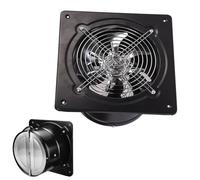 BAOJUHUIKANG 7 Inches,Ventilatore da Parete Quadrato Silenzioso ad Alta velocità da 4 Pollici/6 Pollici/7 Pollici/8 Pollici, 220V Ventilatore Versatile per l'estrazione (Nero-8 Pollici)