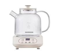 BAOJUHUIKANG Bollitore Elettrico 500W 1,5L in Vetro, Bollitore Salute, Macchina da tè in Vetro 6-in-1, Pannello Touch Programmabile, Base in Acciaio Inox, per Zuppa, Porridge, tè alle Erbe