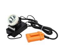 BAOJUHUIKANG Faro da Miniera Ricaricabile con Batteria a Lunga Durata di 16 Ore, Doppia Fonte di Luce, Design a Due Parti, Faro da Casco Impermeabile IP56