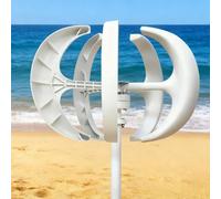 BAOJUHUIKANG Generatore a ASSE Verticale a 5 Pale 12V 24V 48V 220V, turbina eolica da 5000W con Magnete Permanente e levitazione, con Controller per terrazza, Camper,220V