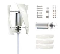 BAOJUHUIKANG Generatore Eolico Verticale a levitazione Magnetica Verticale con 3 Pale, 12000W 12V 24V 48V, con Controller per Giardino Esterno (Bianco)