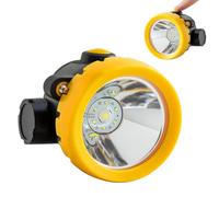 BAOJUHUIKANG Lampada Frontale per minatori a 6 LED con Lunga autonomia, Luce per Casco di Sicurezza Impermeabile IP67 e antiesplosione per miniere/Costruzioni/Campeggio
