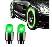 BAOK Cappucci delle valvole dei Pneumatici a LED - 2 Pezzi di luci per Ruote per Pneumatici per Auto Impermeabili,Luce del Cappuccio della Lampada del mozzo con sensori di Movimento Intelligenti