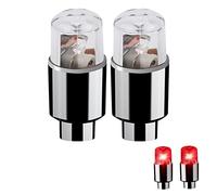BAOK Cappucci delle valvole dei Pneumatici a LED - Luci per Pneumatici durevoli per Auto,Cappucci per delle valvole per Pneumatici per Auto, Bicicletta, Moto, Pneumatici Impermeabili, luci