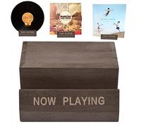 BAOK Supporto per CD | Now Playing Wood Tabletop CDs - Decorazione minimalista per la casa per la presentazione di dischi in vinile, album CD e album LP