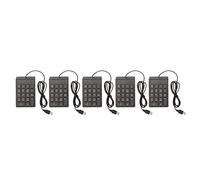BAOK Tastierino Numerico Cablato, Tastierino Numerico da 4,9 Piedi Connessione USB 18 Tasti Digitazione Silenziosa in Ufficio (5 Pezzi)