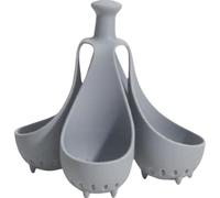 Baokuan Cuociuova in Silicone a 4 Fori per Friggitrice Ad Aria, Microonde, Bracconiere per Uova, Vassoio per Uova Resistente alla Temperatura, Portauova, Gadget Cucina