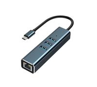 baolongking Adattatore da USB a Ethernet, hub USB 3.0 con adattatore di rete LAN Gigabit RJ45 da 1000 Mbps, adattatore da USB a Ethernet con 3 porte USB 3.0 per MacBook XPS Surface Pro Linux Chromeboo