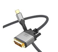 baolongking Cavo intrecciato in nylon da USB C a DVI, 4 K30 Hz, USB 3.1 tipo C a DVI, adatto per telefoni cellulari, laptop, tablet, proiettori, schermi (1 m)