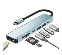 baolongking USB C HUB 7in1, Adattatore multiporta USB C HUB con PD da 100 W, HDMI 4K, USB-C e 2 Porte Dati USB-A, schede SD e TF, hub USB Tipo C per MacBook Air/PRO, iPad PRO, dell XPS, HP, Samsung,