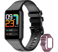 Baolubao 2025 New Smartwatch Donna Uomo, 10 ATM Impermeabil con Cardiofrequenzimetro/SpO2/Sonno/Contapassi, Notifiche Smart Watch Orologio Fitness Activity Tracker per iOS Android (2 cinturini)