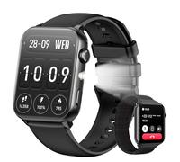 Baolubao Smartwatch Uomo Donna, 2025 Smartwatch per uomo con torcia, Bluetooth Chiamate,100+ Modalità Sportive, Cardiofrequenzimetro/SpO2/Monitoraggio del sonno, IP68 impermeabile per Android iOS