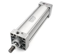 Baomain Cilindro pneumatico, alesaggio 63 mm, corsa 200 mm, PT 1/8'', Tipo a doppio effetto con biella avvitata (SC63-200)