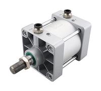 Baomain Cilindro pneumatico SC 100 x 25 PT 1/2; Foro: 4", Corsa: 1 "; Asta a pistone avvitata a doppia azione