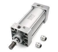 Baomain - Cilindro pneumatico SC 63 X 100 PT 3/8; Foro: 2 1/2 pollici, Corsa: 4 pollici; Asta a pistone avvitata doppia azione