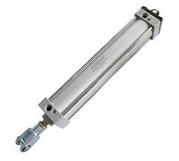 Baomain Cilindro pneumatico SC 63 x 400 PT 3/8, foro: 2-1/2", corsa: 16", biella avvitata a doppia azione con flangia del piede CY-63 e CB-63