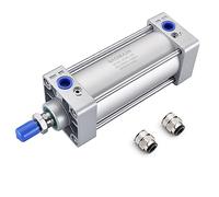 Baomain Cilindro pneumatico SC 80 x 150 PT 3/8, Foro: 80mm, Corsa: 150mm, Avvitato Pistone Rod Dual Action 1 Mpa